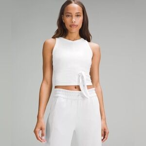 Lululemon Sz 6 It’s A Tie Tank In White EUC